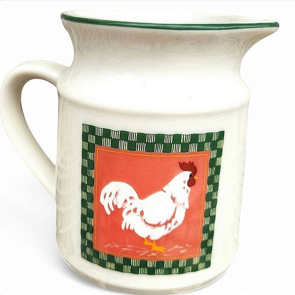 Vintage Crowning Touch Collection Ceramic Rooster Creamer Pitcher